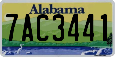 AL license plate 7AC3441