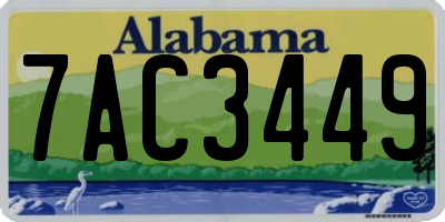 AL license plate 7AC3449