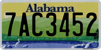 AL license plate 7AC3452