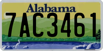 AL license plate 7AC3461
