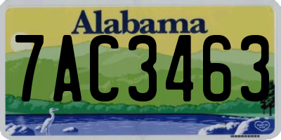 AL license plate 7AC3463