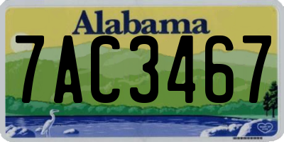 AL license plate 7AC3467