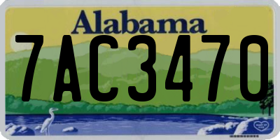 AL license plate 7AC3470