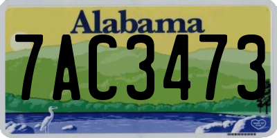 AL license plate 7AC3473