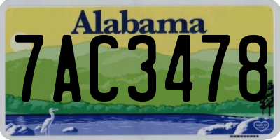 AL license plate 7AC3478