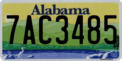 AL license plate 7AC3485