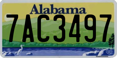 AL license plate 7AC3497