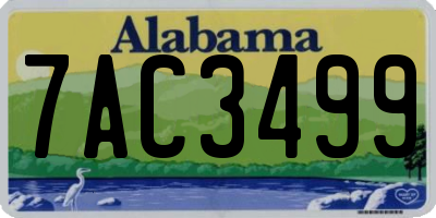 AL license plate 7AC3499