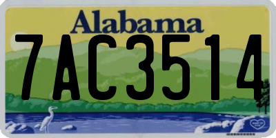 AL license plate 7AC3514