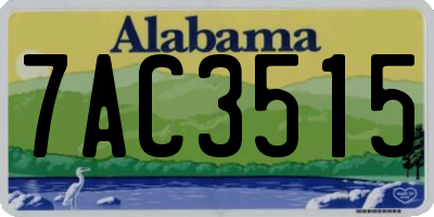 AL license plate 7AC3515