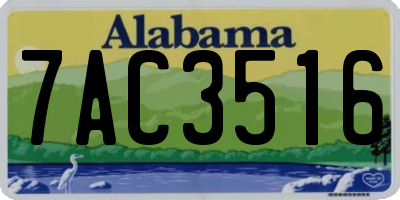 AL license plate 7AC3516