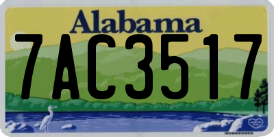 AL license plate 7AC3517