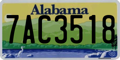 AL license plate 7AC3518