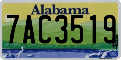AL license plate 7AC3519