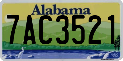 AL license plate 7AC3521