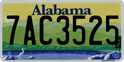 AL license plate 7AC3525
