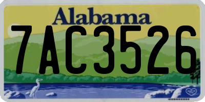 AL license plate 7AC3526