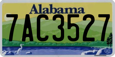 AL license plate 7AC3527