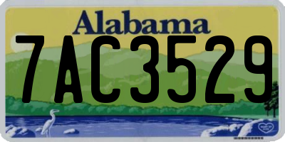AL license plate 7AC3529