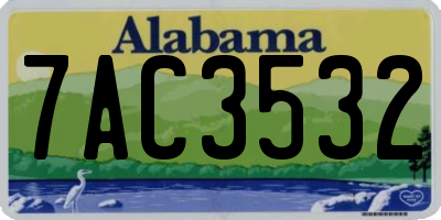 AL license plate 7AC3532