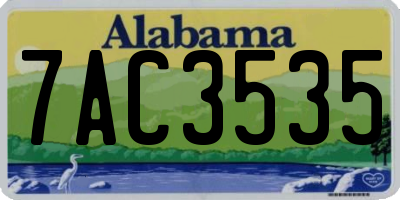 AL license plate 7AC3535