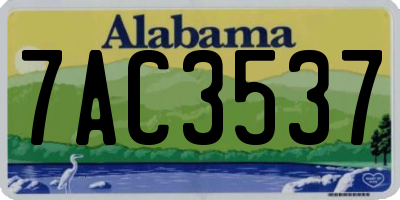 AL license plate 7AC3537