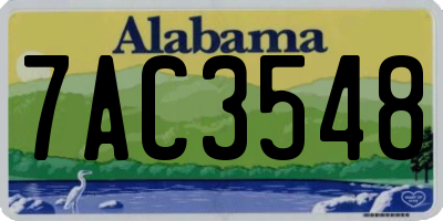 AL license plate 7AC3548
