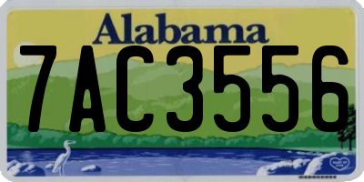 AL license plate 7AC3556