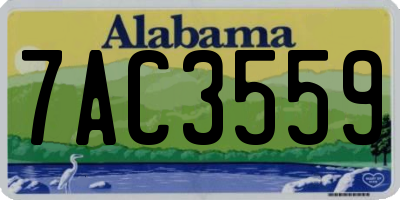 AL license plate 7AC3559