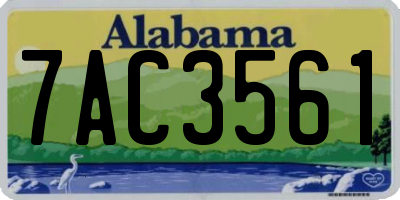 AL license plate 7AC3561