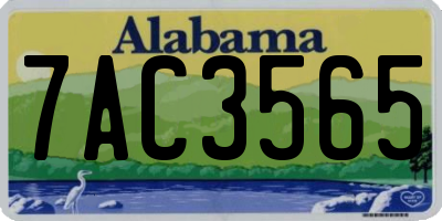 AL license plate 7AC3565