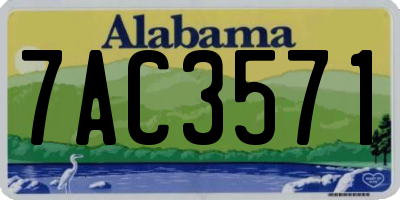 AL license plate 7AC3571
