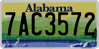 AL license plate 7AC3572
