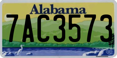 AL license plate 7AC3573