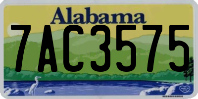 AL license plate 7AC3575