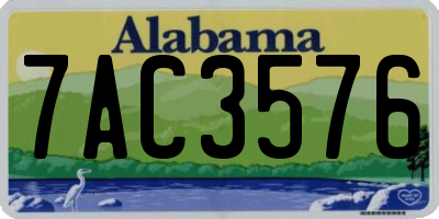 AL license plate 7AC3576