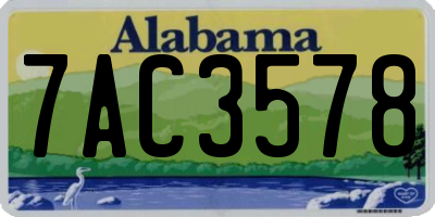 AL license plate 7AC3578