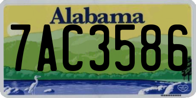 AL license plate 7AC3586