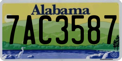 AL license plate 7AC3587