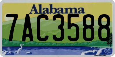 AL license plate 7AC3588