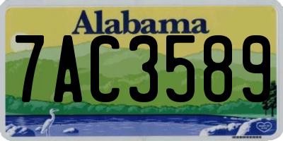 AL license plate 7AC3589