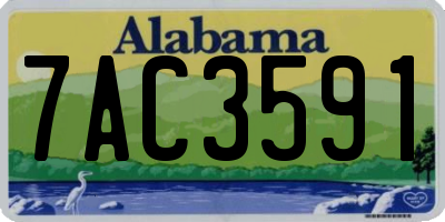 AL license plate 7AC3591
