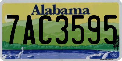 AL license plate 7AC3595