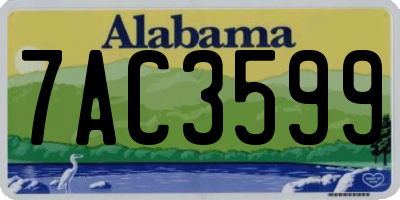 AL license plate 7AC3599