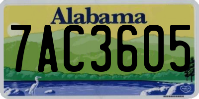 AL license plate 7AC3605