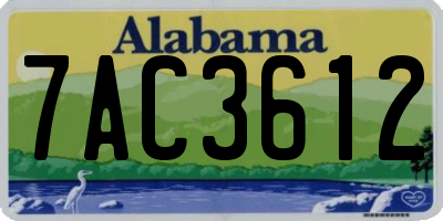 AL license plate 7AC3612