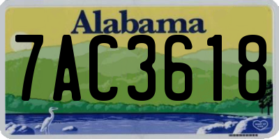 AL license plate 7AC3618