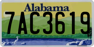 AL license plate 7AC3619