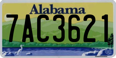 AL license plate 7AC3621