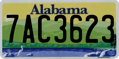 AL license plate 7AC3623